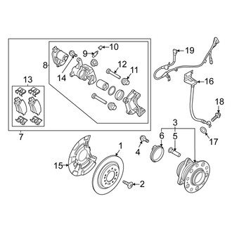 Kia OE - Rear Suspension - Brake Components (FWD)