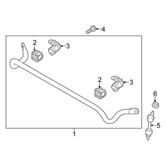 Kia OE - Rear Suspension - Stabilizer Bar & Components (EX / LX / SX Prestige / X-Line FWD)
