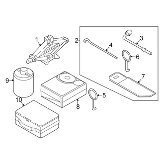 Kia OE - Rear Body & Floor - Jack & Components (EX / LX / SX / SX Prestige / X-Line / X-Pro / X-Pro Prestige)