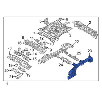 Kia OE - Rear Left Frame Side Member Assembly