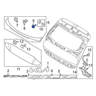 Kia OE - Wheel Arch Molding Clip