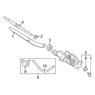 Kia OE - Lift Gate - Wiper & Washer Components (EX / LX / SX / SX Prestige / X-Line / X-Pro / X-Pro Prestige)