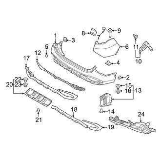 Kia OE - Rear Bumper - Bumper & Components (Bumper Cover & Trim), (EX / LX / SX / SX Prestige)