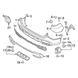 Kia OE - Rear Bumper - Bumper & Components (Bumper Cover & Trim), (X-Line / X-Pro / X-Pro Prestige)