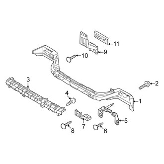 Kia OE - Rear Bumper - Bumper & Components (Structure & Mounting), (X-Line / X-Pro / X-Pro Prestige)