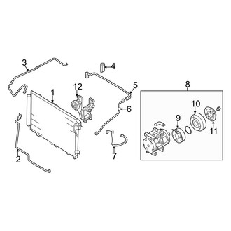 Kia OE - Air Conditioner & Heater - Condenser, Compressor & Lines