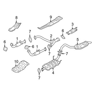 Kia OE - Exhaust System - Exhaust Components (Base / EX / LX)
