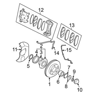 Kia OE - Front Suspension - Brake Components (RWD)