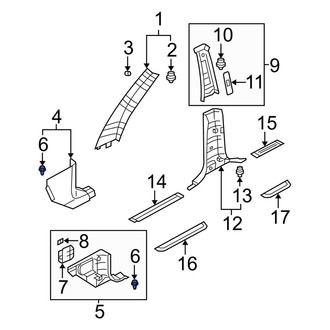 Kia OE - Kick Panel Retainer