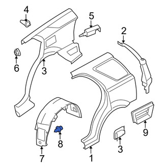 Kia OE - Quarter Panel Splash Shield Clip