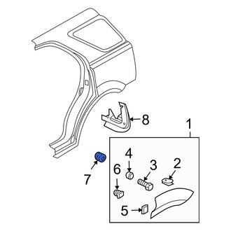 Kia OE - Wheel Arch Molding Nut