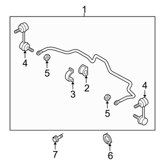 Kia OE - Rear Suspension - Stabilizer Bar & Components