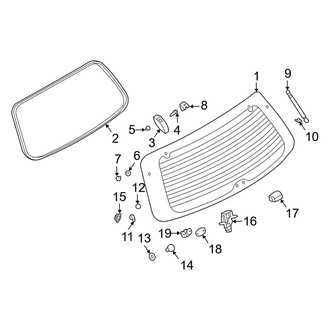 Kia OE - Lift Gate - Glass