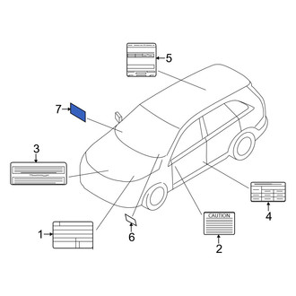 Kia OE - Air Bag Information Label