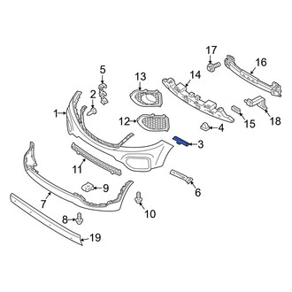 Kia OE - Front Right Upper Bumper Cover Bracket