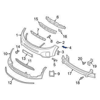 Kia OE - Front Left Bumper Cover Bracket