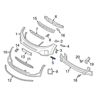 Kia OE - Front Right Bumper Cover Reinforcement