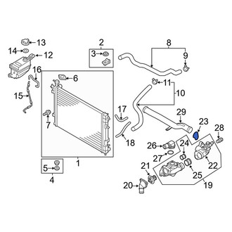Kia OE - Left Engine Coolant Thermostat Housing Gasket