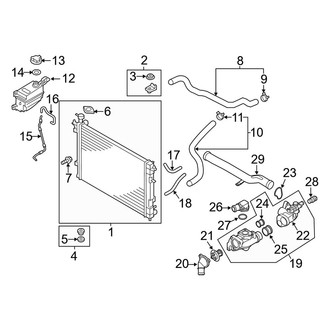 Kia OE - Cooling - Radiator & Components (3.5L)