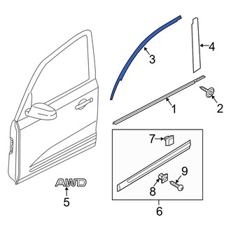 Kia OE - Front Left Upper Black Out Tape