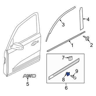 Kia OE - Rocker Panel Molding Clip