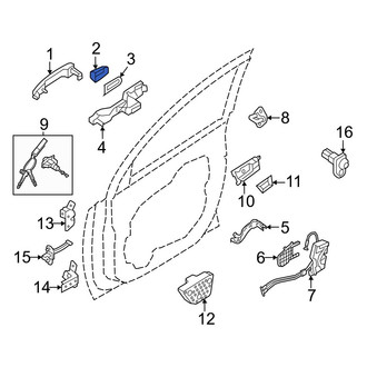 Kia OE - Rear Right Exterior Door Handle Cover
