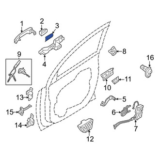 Kia OE - Front Exterior Door Handle Pad