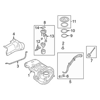Kia OE - Fuel System Components (EX / Limited / LX / SX)