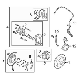 Kia OE - Rear Suspension - Brake Components (AWD)