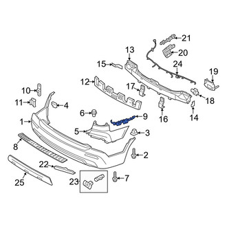 Kia OE - Rear Right Bumper Corner Cover Bracket