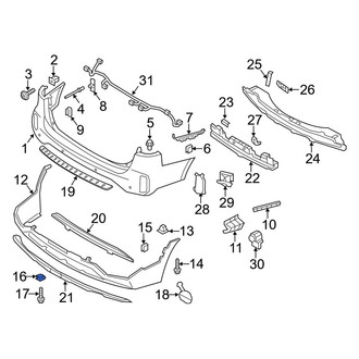 Kia OE - Lower Bumper Cover Nut
