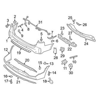 Kia OE - Rear Bumper - Bumper & Components (With Skid Plate)