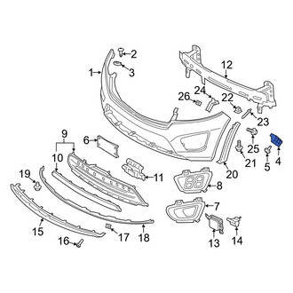 Kia OE - Left Bumper Cover Bracket