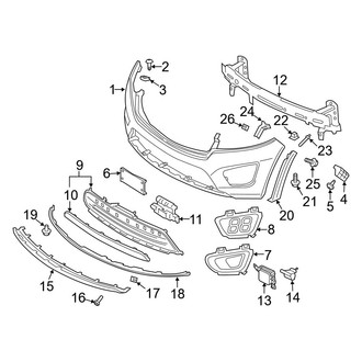 Kia OE - Front Bumper - Bumper & Components (1-Piece Bumper Cover)