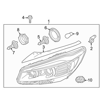 Kia OE - Front Lamps - Headlamp Components (Halogen)