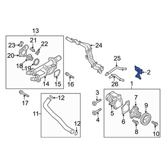 Kia OE - Engine Water Pump Housing Gasket