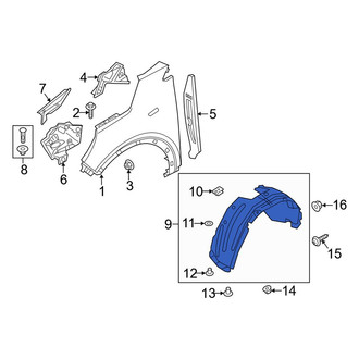 Kia OE - Front Left Fender Splash Shield