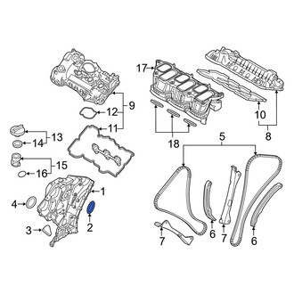 Kia OE - Right Engine Timing Cover Gasket