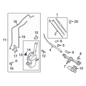 Kia OE - Windshield Washer Pump Grommet