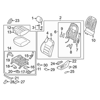 Kia OE - Seats & Tracks - Driver Seat Components (With Power)