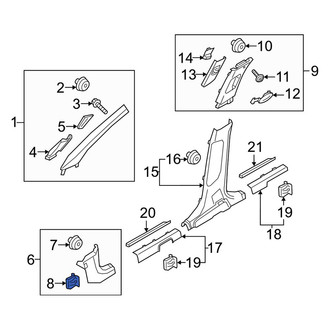 Kia OE - Body C-Pillar Trim Panel Clip