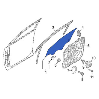 Kia OE - Rear Right Door Glass