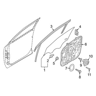 Kia OE - Front Door - Glass & Hardware