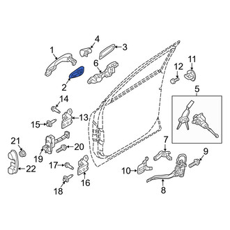 Kia OE - Front Left Exterior Door Handle Gasket