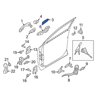 Kia OE - Rear Right Exterior Door Handle Gasket