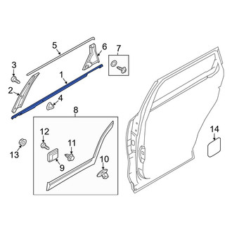 Kia OE - Rear Left Door Belt Molding
