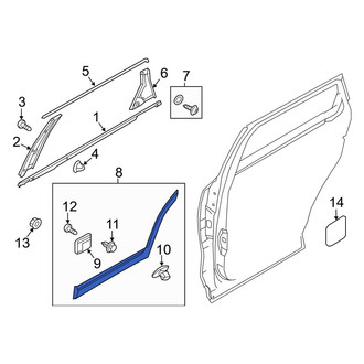 Kia OE - Rear Left Door Molding