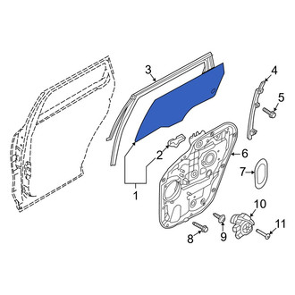 Kia OE - Rear Left Door Glass