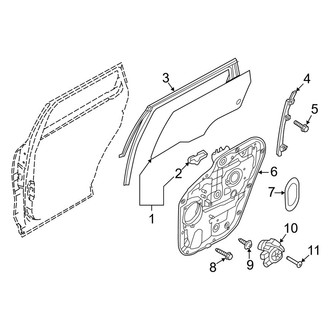 Kia OE - Rear Door - Glass & Hardware