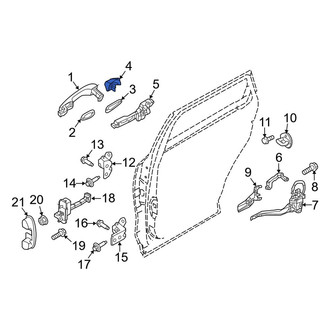 Kia OE - Rear Left Exterior Door Handle Cover